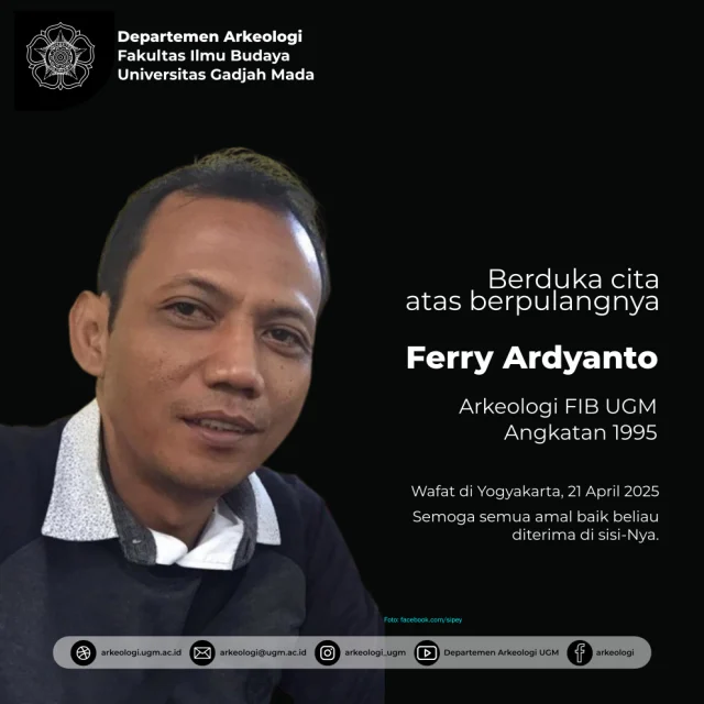 Semoga Mas Pey husnul khatimah dan keluarga senantiasa dikaruniai kesabaran.
.
#arkeologiugm #arkeougm95
