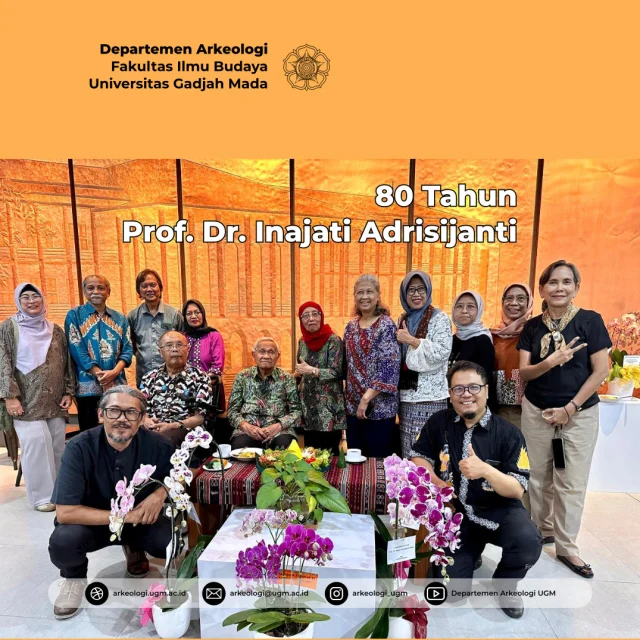 ikut berbahagia atas usia 80 tahun Prof. Dr. Inajati Adrisijanti. Semoga panjang usia, selalu sehat, dan tentu juga berbahagia ...
.
#arkeologiugm #fibugm