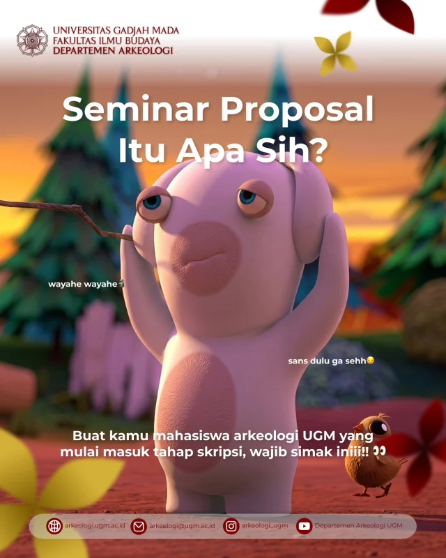 Seminar proposal adalah tahap awal dalam penyusunan skripsi untuk memaparkan rencana penelitian sekaligus mendapatkan masukan dari dosen penguji. Yuk, manfaatkan momen ini sebaik mungkin untuk menguji kesiapan topik dan arah penelitianmu! 💪✨

#SeminarProposal #MahasiswaArkeologi #Skripsi #DuniaKampus #TipsKuliah
